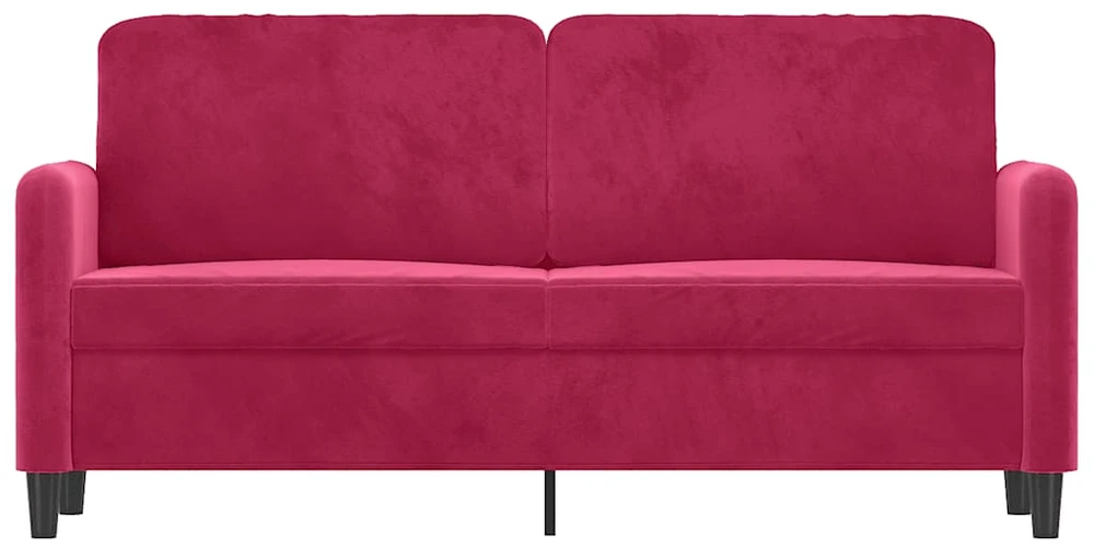 Dvivietė sofa, raudonojo vyno spalvos, 140cm, aksomas