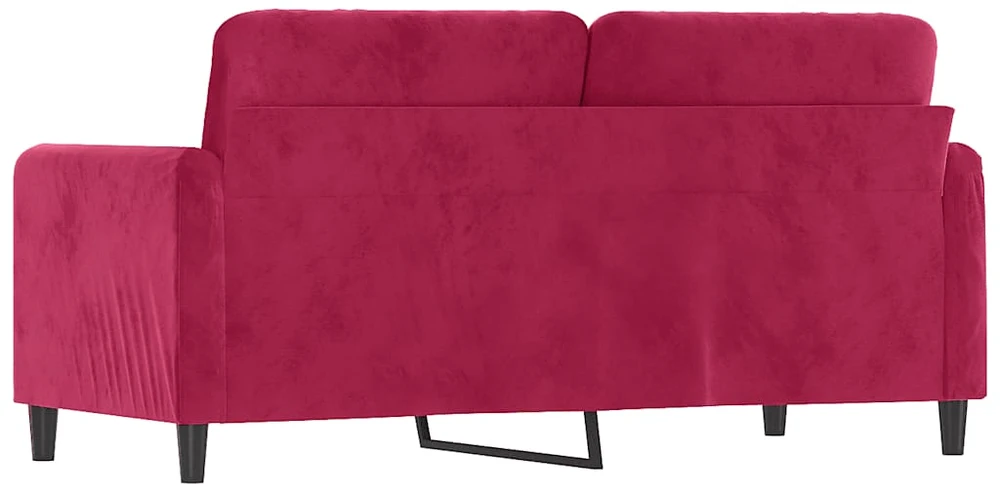 Dvivietė sofa, raudonojo vyno spalvos, 140cm, aksomas