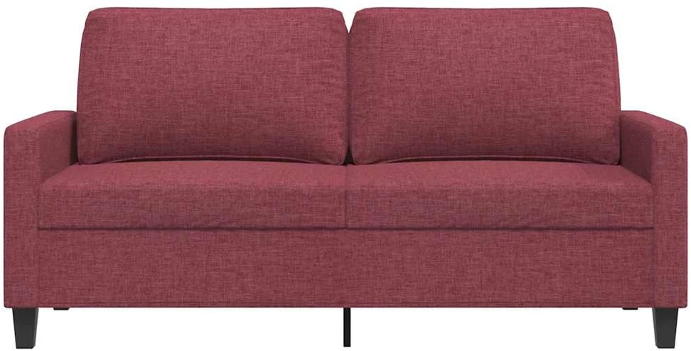 Dvivietė sofa, raudonojo vyno spalvos, 140cm, audinys