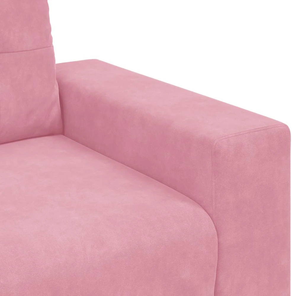 Dvivietė sofa, rožinė, 180x77x82 cm, aksomas