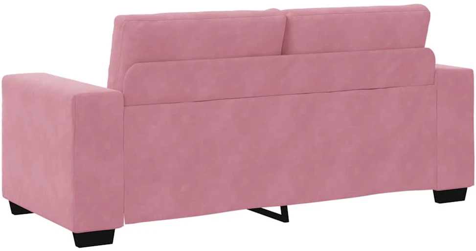 Dvivietė sofa, rožinė, 180x77x82 cm, aksomas