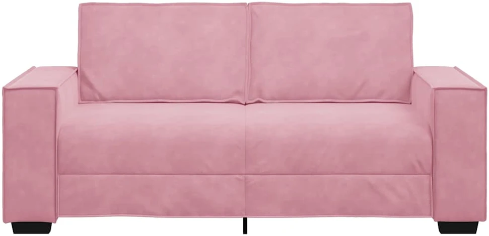 Dvivietė sofa, rožinė, 180x78x84 cm, aksomas