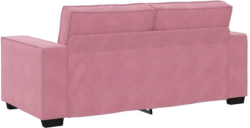 Dvivietė sofa, rožinė, 180x78x84 cm, aksomas