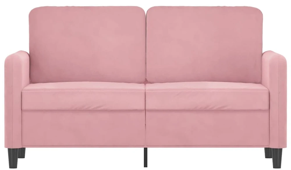 Dvivietė sofa, rožinės spalvos, 120cm, aksomas
