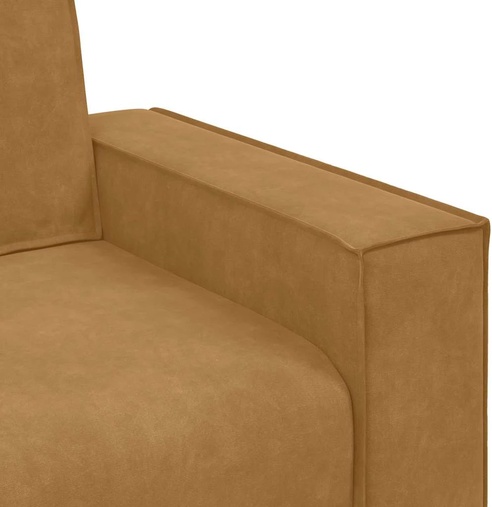 Dvivietė sofa, ruda, 180x78x84 cm, aksominė