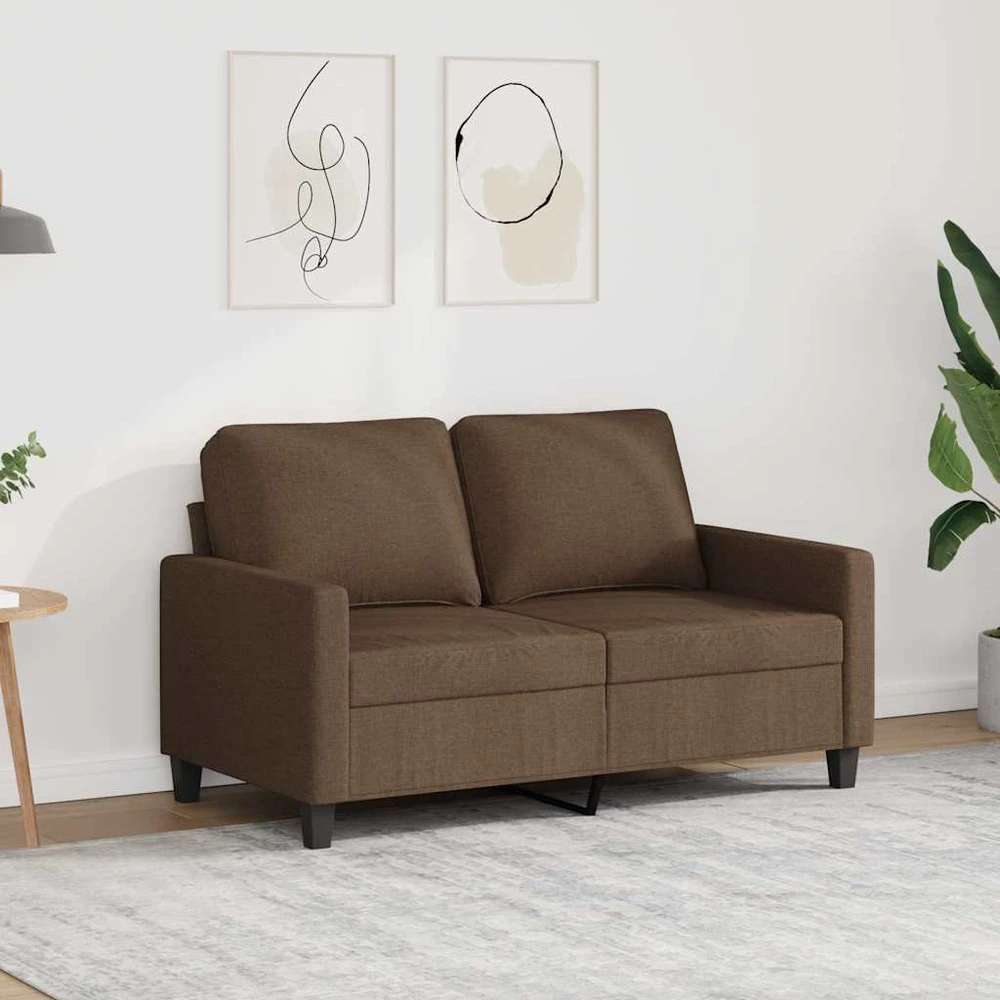 Dvivietė sofa, rudos spalvos, 120cm, audinys