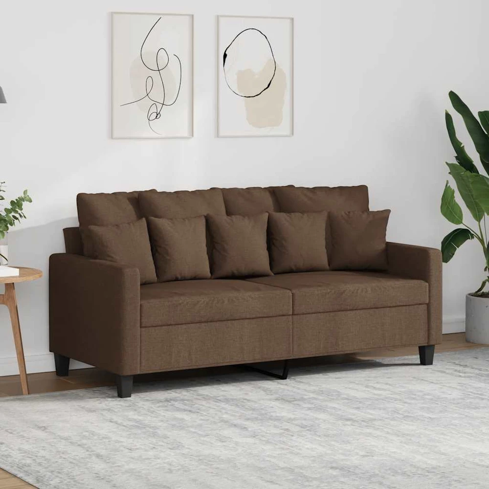 Dvivietė sofa, rudos spalvos, 140cm, audinys
