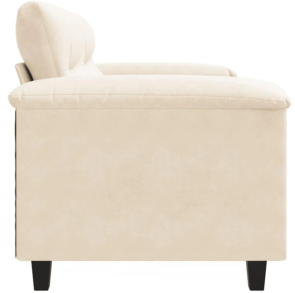 Dvivietė sofa, smėlio spalvos, 120cm, mikropluošto audinys