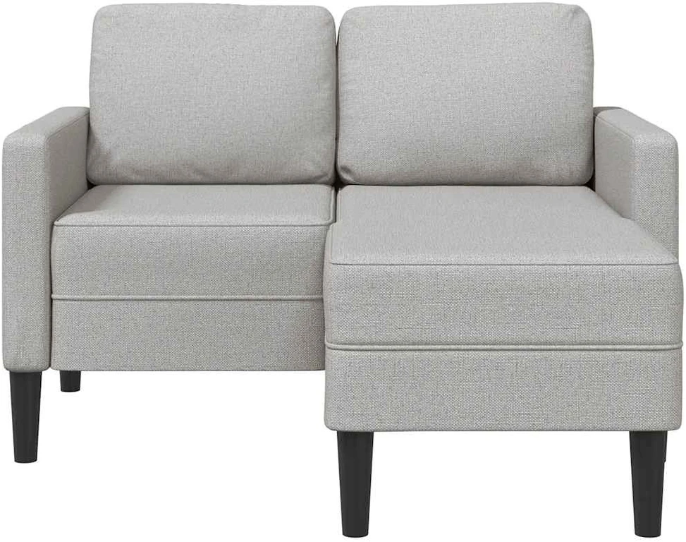 dvivietė sofa su gultu L formos debesies pilka 125 cm audinys