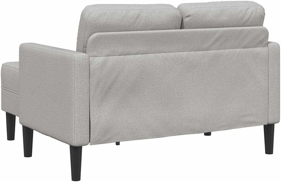 dvivietė sofa su gultu L formos debesies pilka 125 cm audinys