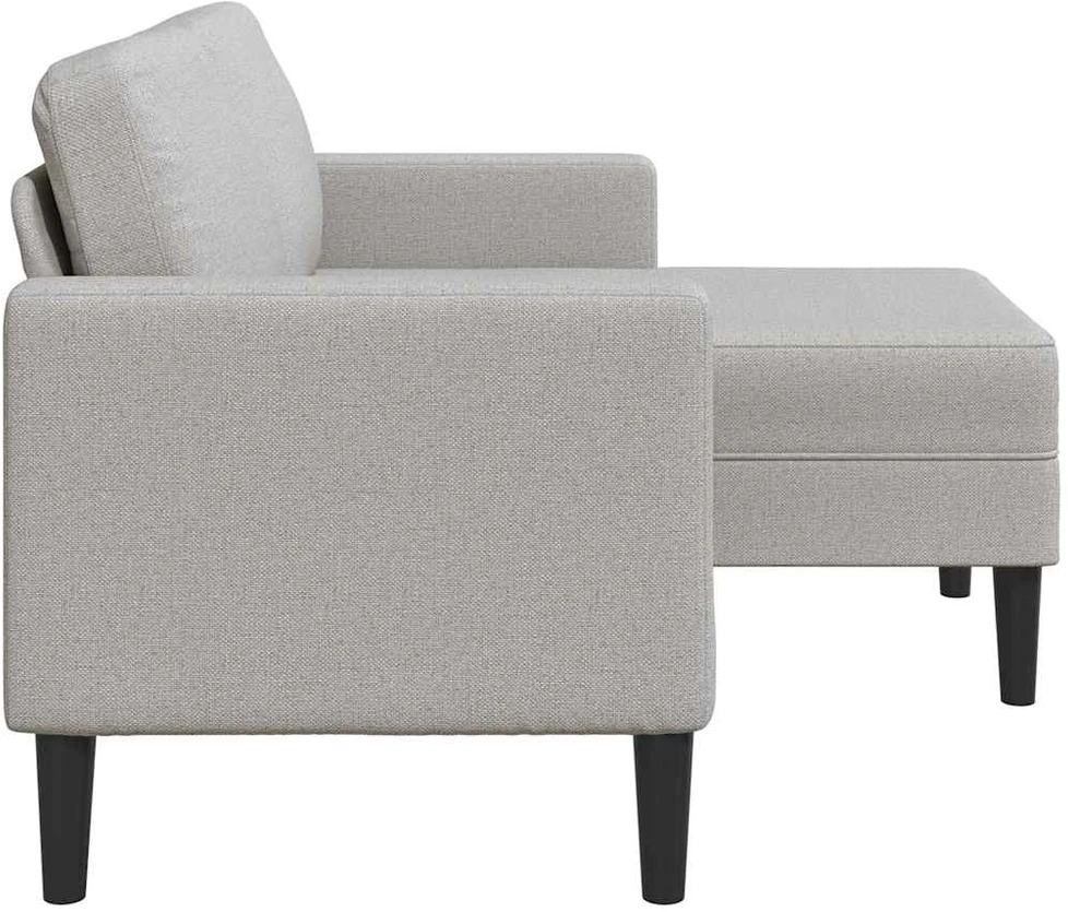 dvivietė sofa su gultu L formos debesies pilka 125 cm audinys