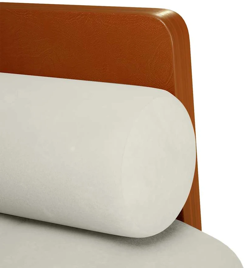 Dvivietė sofa su pagalvėlėmis, kreminės spalvos, 110 cm, aksomas