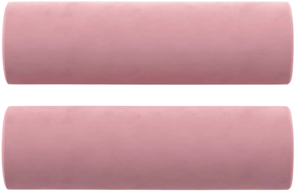 Dvivietė sofa su pagalvėlėmis, rožinės spalvos, 120cm, aksomas