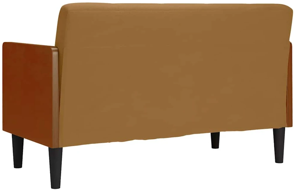 Dvivietė sofa su pagalvėlėmis, ruda, 110 cm, aksomas