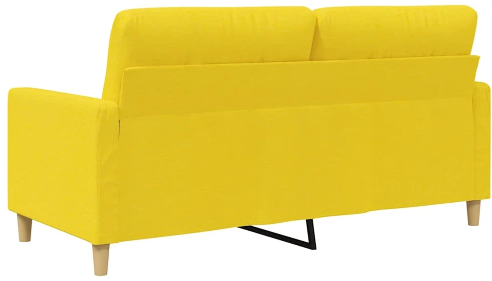Dvivietė sofa, šviesiai geltonos spalvos, 140cm, audinys