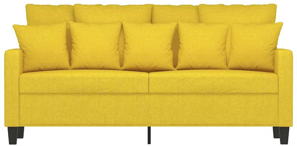 Dvivietė sofa, šviesiai geltonos spalvos, 140cm, audinys