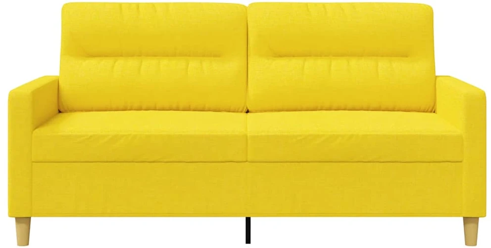 Dvivietė sofa, šviesiai geltonos spalvos, 140cm, audinys