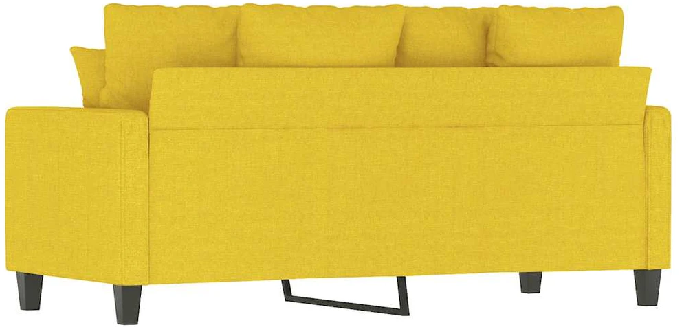 Dvivietė sofa, šviesiai geltonos spalvos, 140cm, audinys
