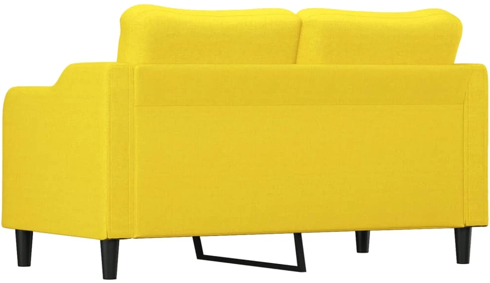 Dvivietė sofa, šviesiai geltonos spalvos, 140cm, audinys