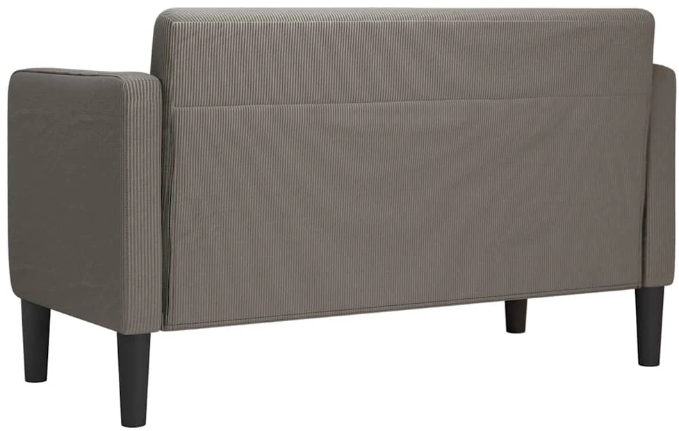 Dvivietė sofa, šviesiai pilka, 109 cm, velvetas, audinys