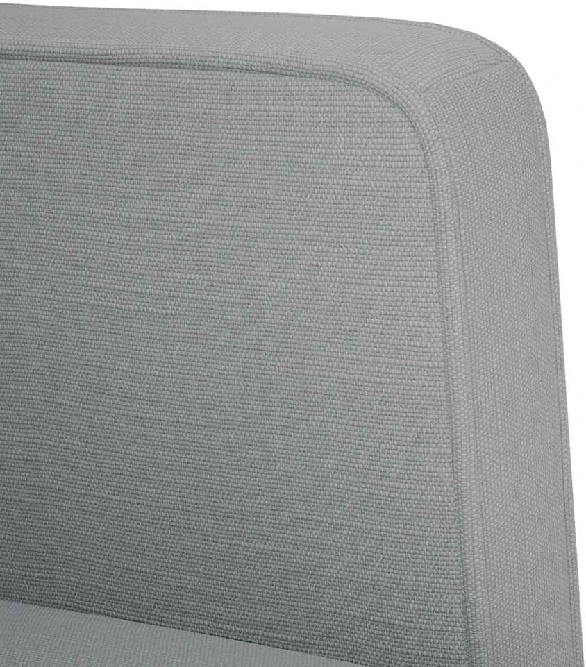 Dvivietė sofa, šviesiai pilka, 111 cm, audinys