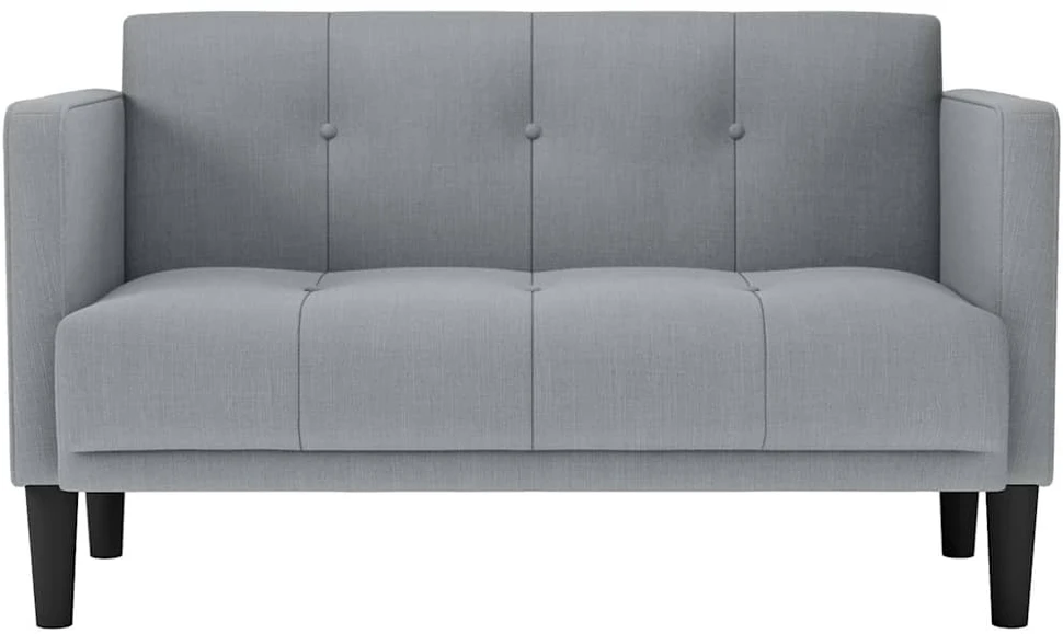 Dvivietė sofa, šviesiai pilka, 111 cm, audinys