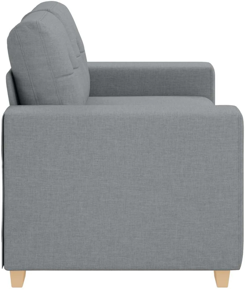 Dvivietė sofa, šviesiai pilka, 160x77x82 cm, audinys