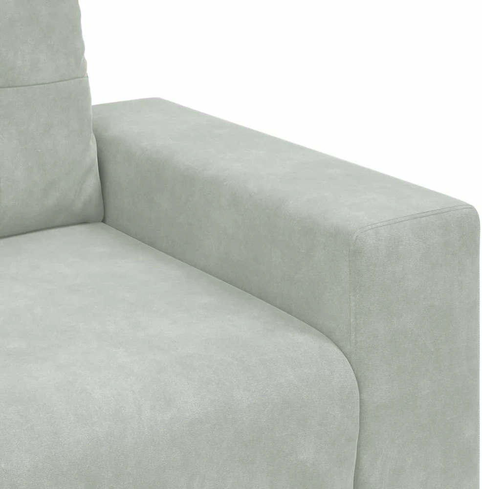 Dvivietė sofa, šviesiai pilka, 160x77x82 cm, aksomas
