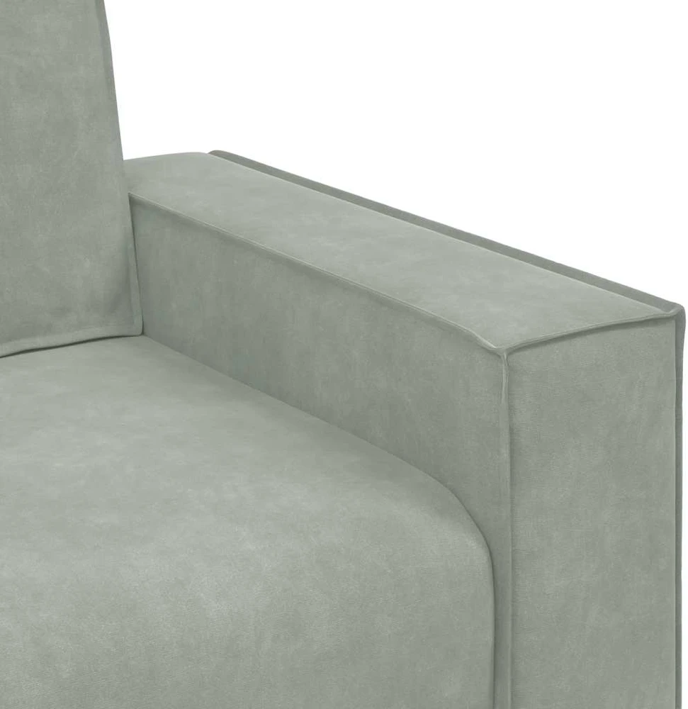Dvivietė sofa, šviesiai pilka, 160x78x84 cm, aksomas