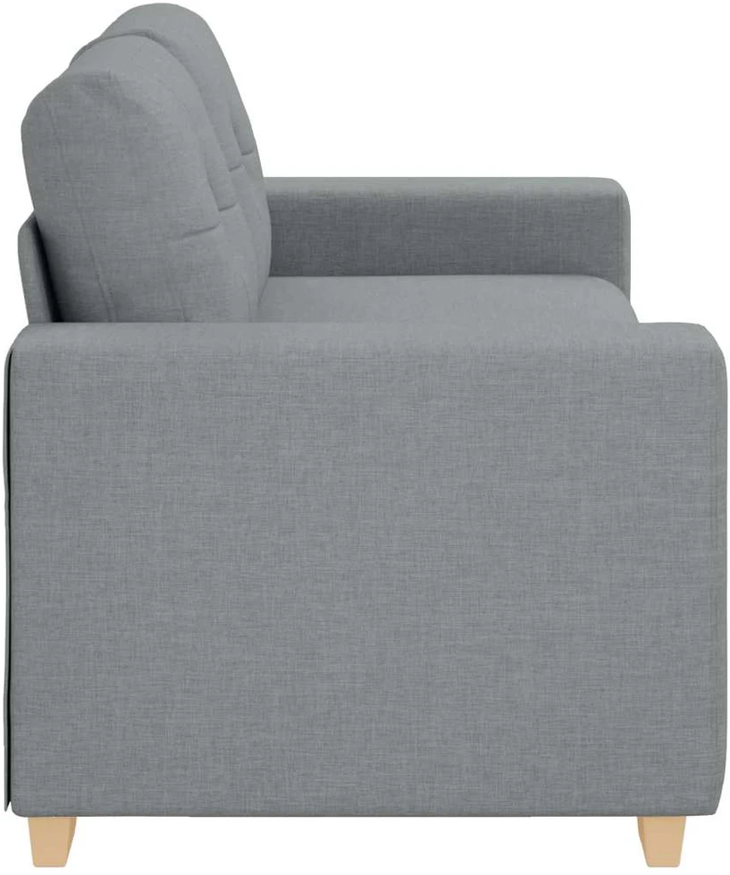 Dvivietė sofa, šviesiai pilka, 180x77x82 cm, audinys