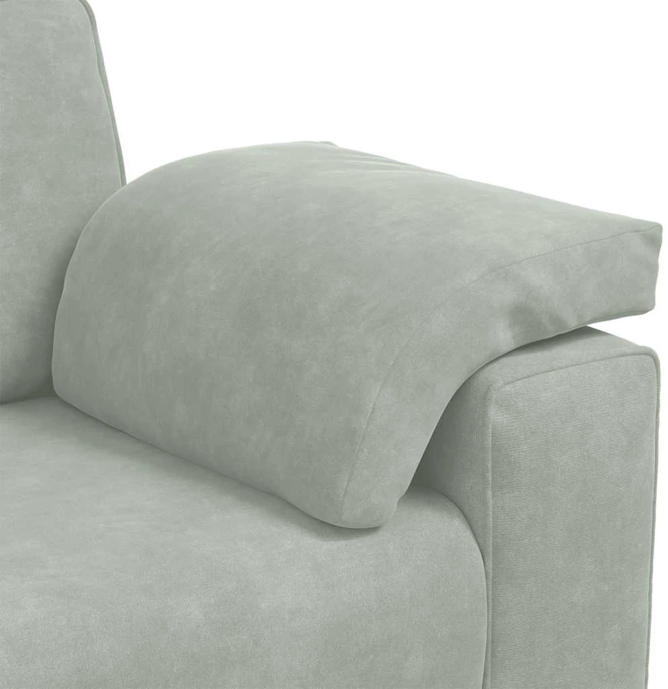 Dvivietė sofa, šviesiai pilka, 180x77x82 cm, aksomas