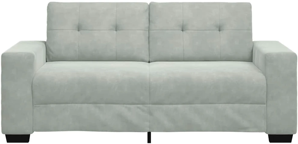 Dvivietė sofa, šviesiai pilka, 180x77x82 cm, aksomas