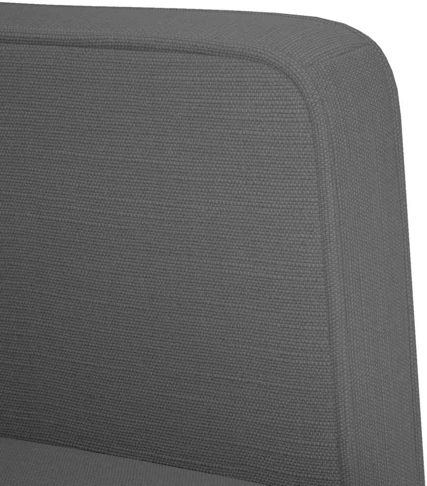 Dvivietė sofa, tamsiai pilka, 111 cm, audinys