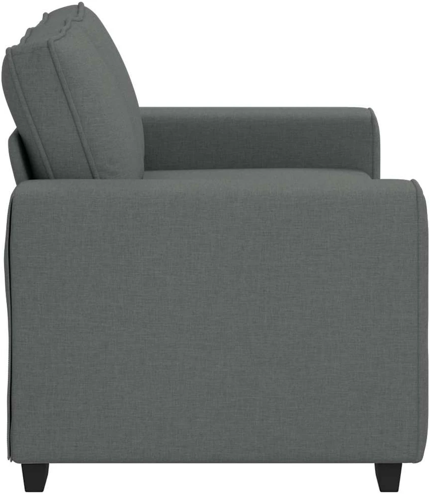 Dvivietė sofa, tamsiai pilka, 160x77x82 cm, audinys