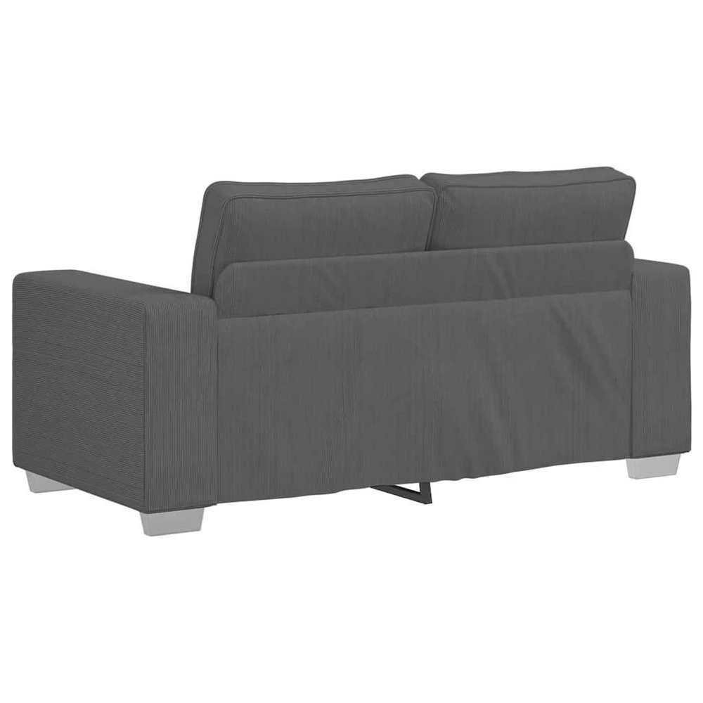 Dvivietė sofa, tamsiai pilka, 160x77x82 cm, velvetas, audinys