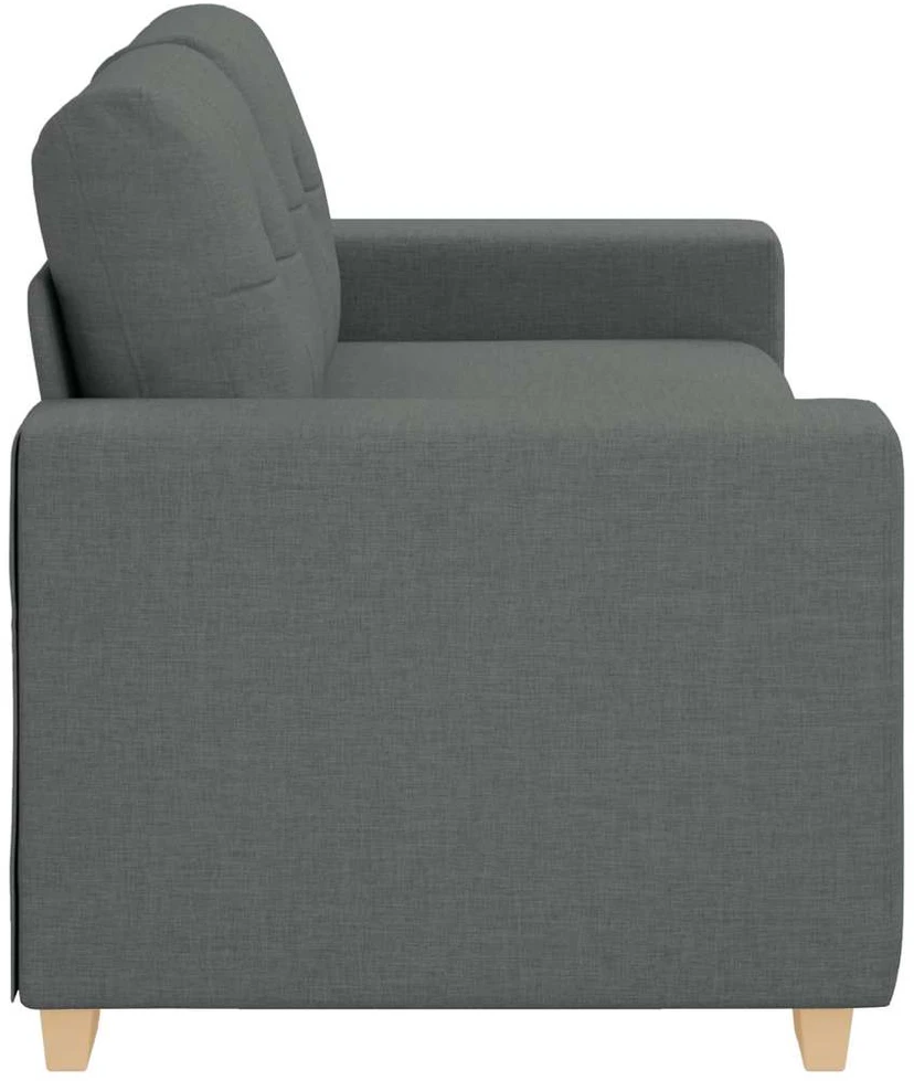 Dvivietė sofa, tamsiai pilka, 180x77x82 cm, audinys
