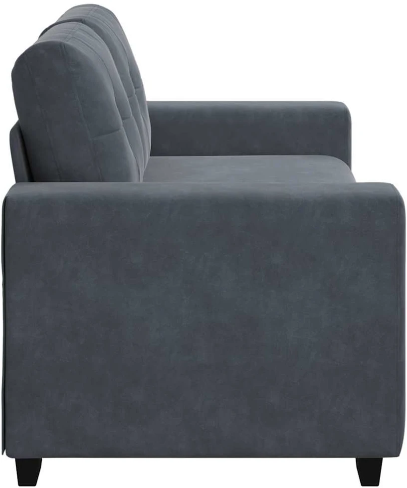Dvivietė sofa, tamsiai pilka, 180x77x82 cm, aksomas