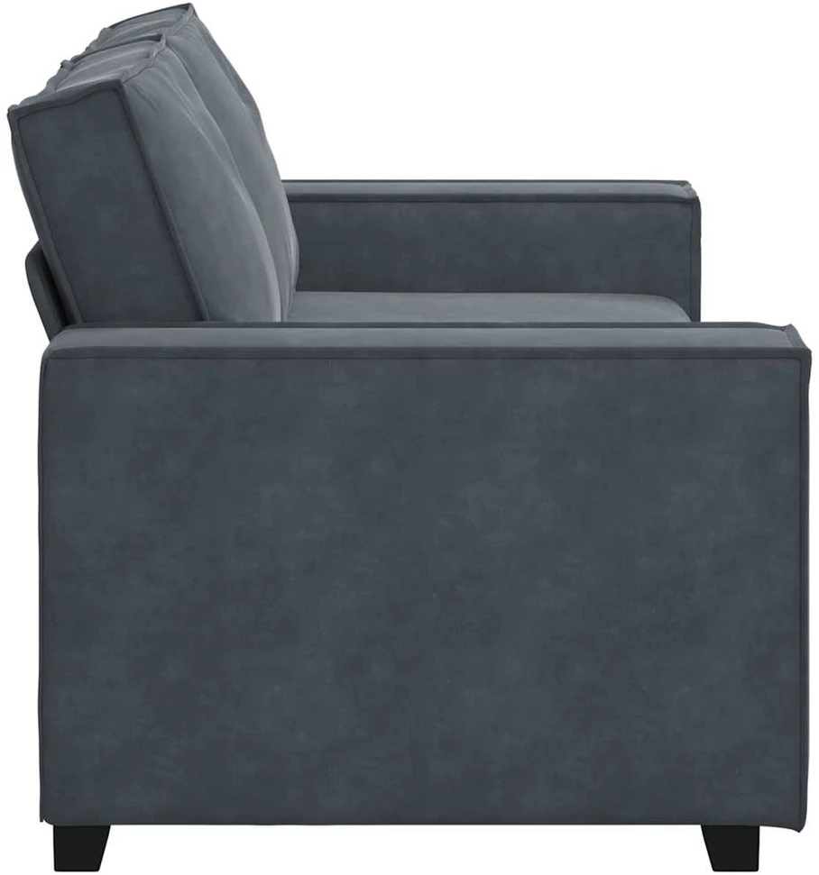 Dvivietė sofa, tamsiai pilka, 180x78x84 cm, aksomas