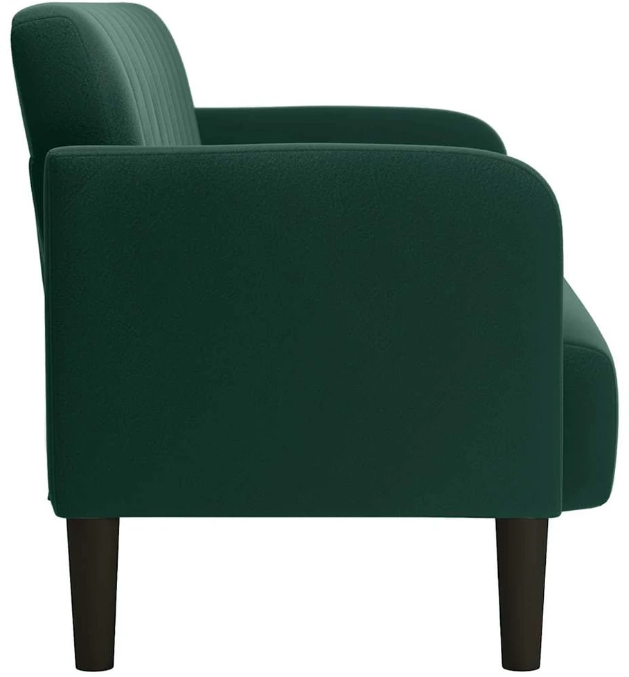 Dvivietė sofa, tamsiai žalia, 109 cm, aksomas