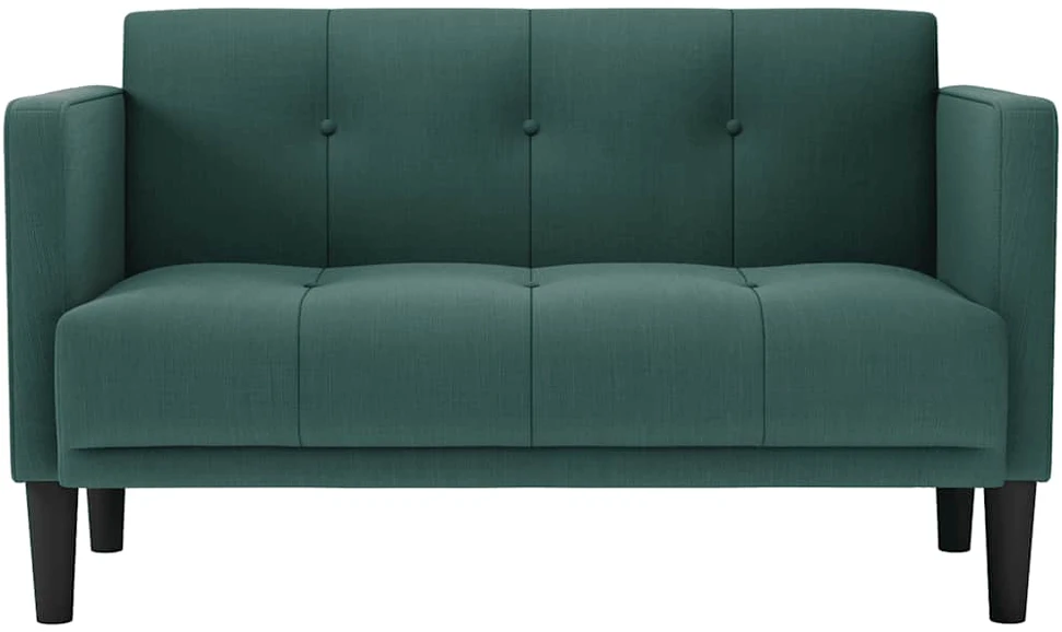 Dvivietė sofa, tamsiai žalia, 111 cm, audinys