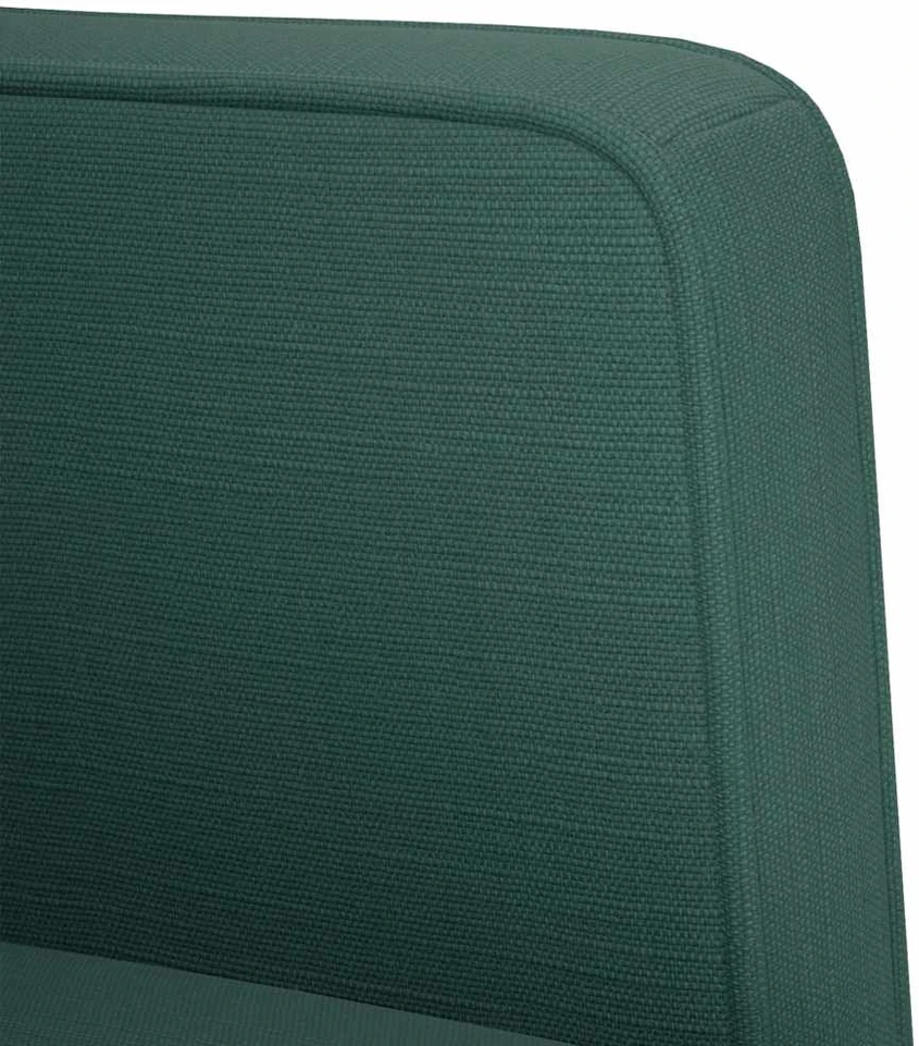 Dvivietė sofa, tamsiai žalia, 111 cm, audinys