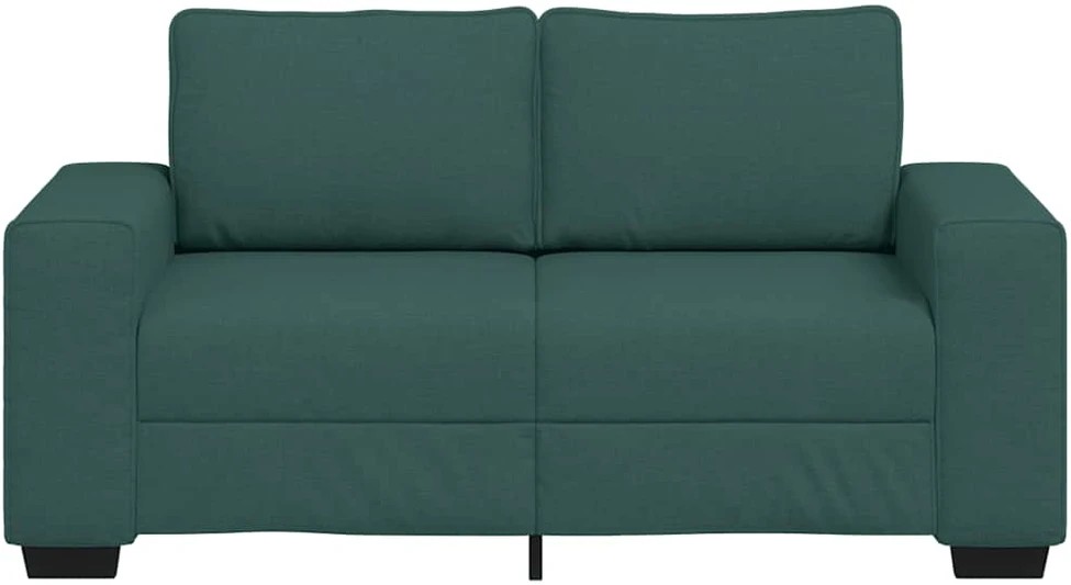 Dvivietė sofa, tamsiai žalia, 160x77x82 cm, audinys