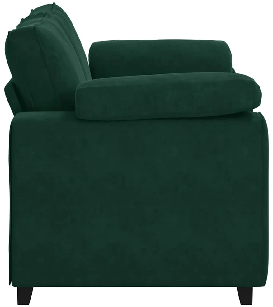Dvivietė sofa, tamsiai žalia, 160x77x82 cm, aksomas