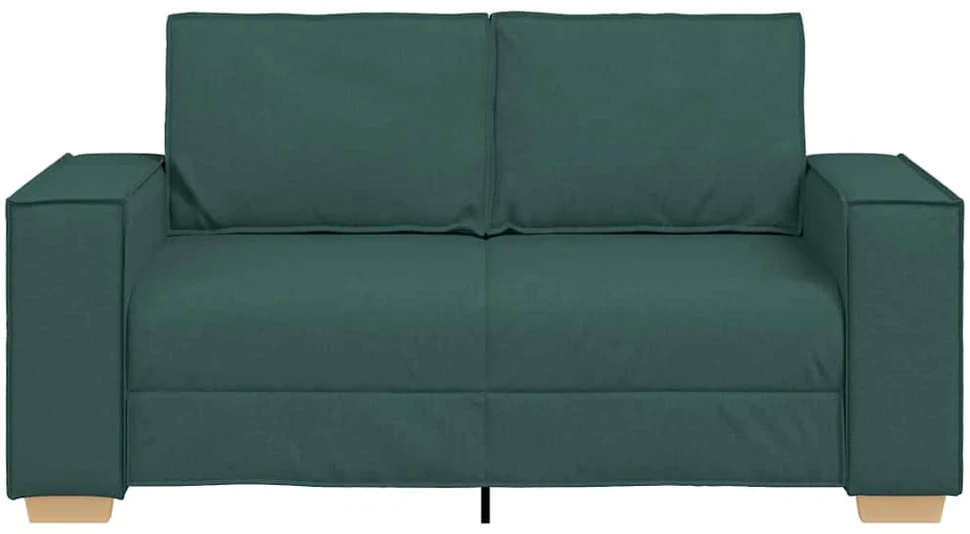 Dvivietė sofa, tamsiai žalia, 160x78x84 cm, audinys