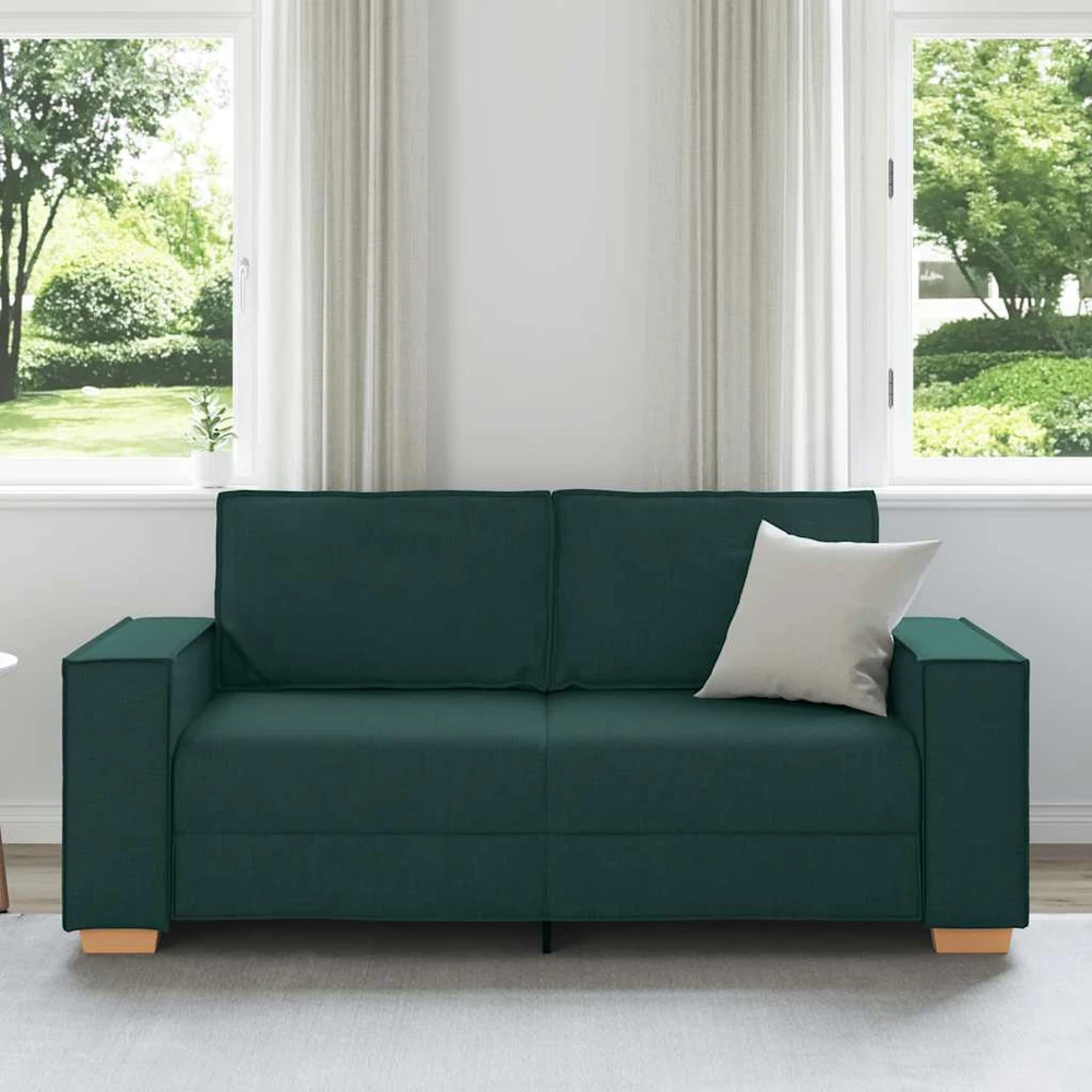 Dvivietė sofa, tamsiai žalia, 180x78x84 cm, audinys