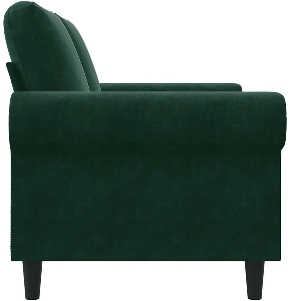 Dvivietė sofa, tamsiai žalios spalvos, 120cm, aksomas