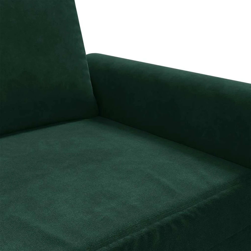 Dvivietė sofa, tamsiai žalios spalvos, 120cm, aksomas