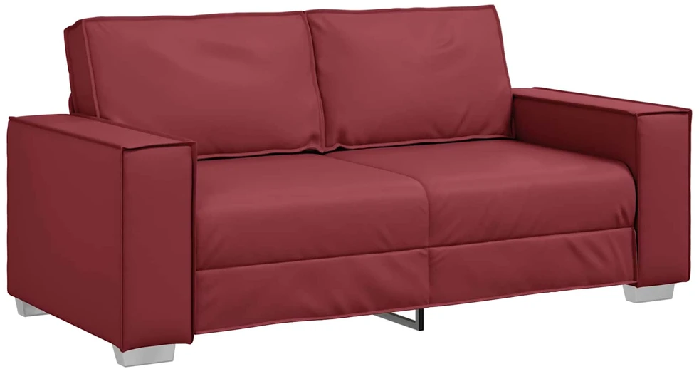 Dvivietė sofa Vyno raudona 180 cm Dirbtinė oda