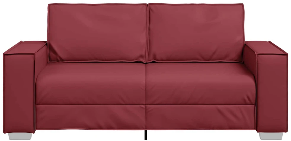 Dvivietė sofa Vyno raudona 180 cm Dirbtinė oda