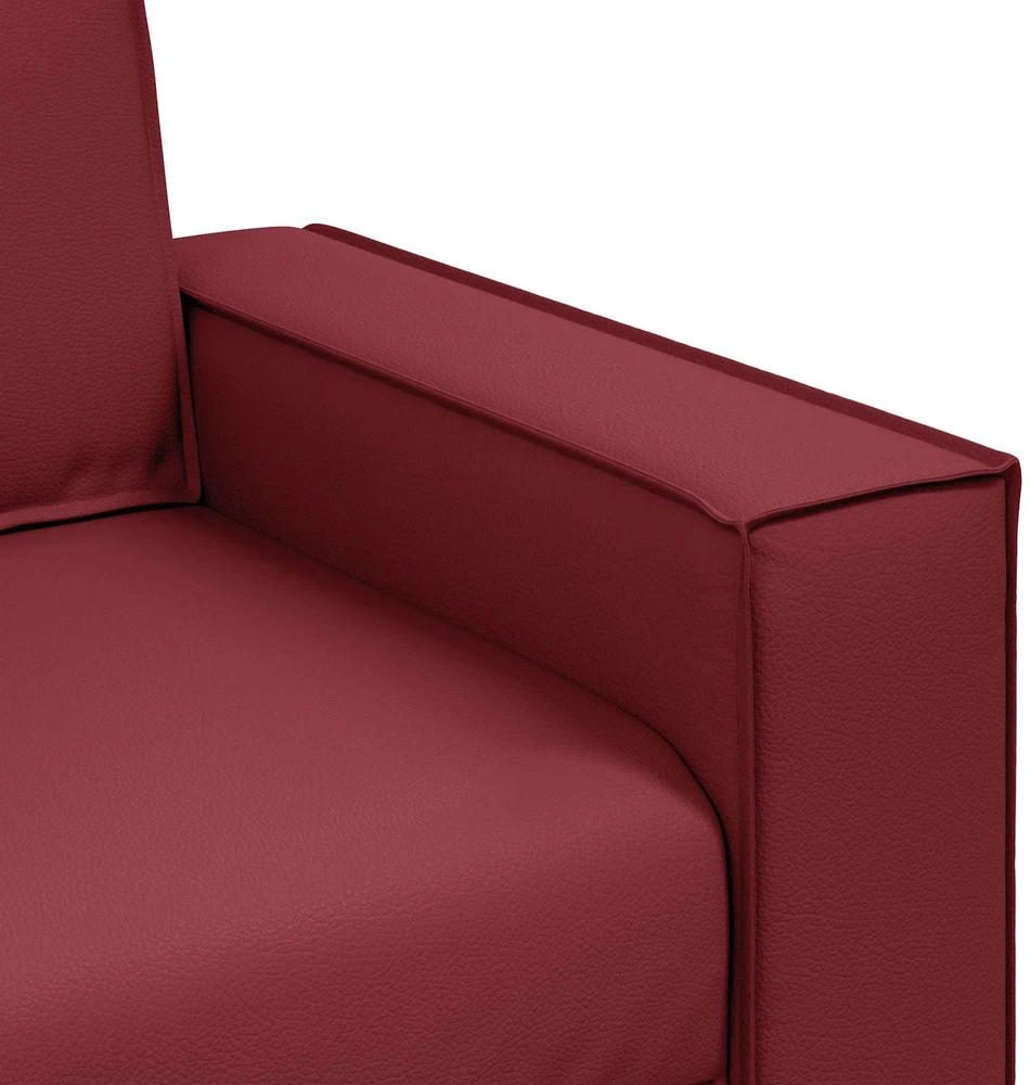 Dvivietė sofa Vyno raudona 180 cm Dirbtinė oda
